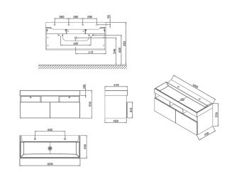 Ravak Тумба под умывальник SD Natural 1200 белая